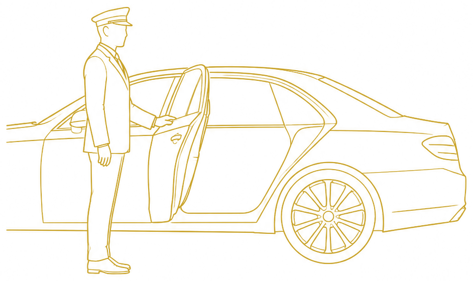 Chauffeur holding a car door